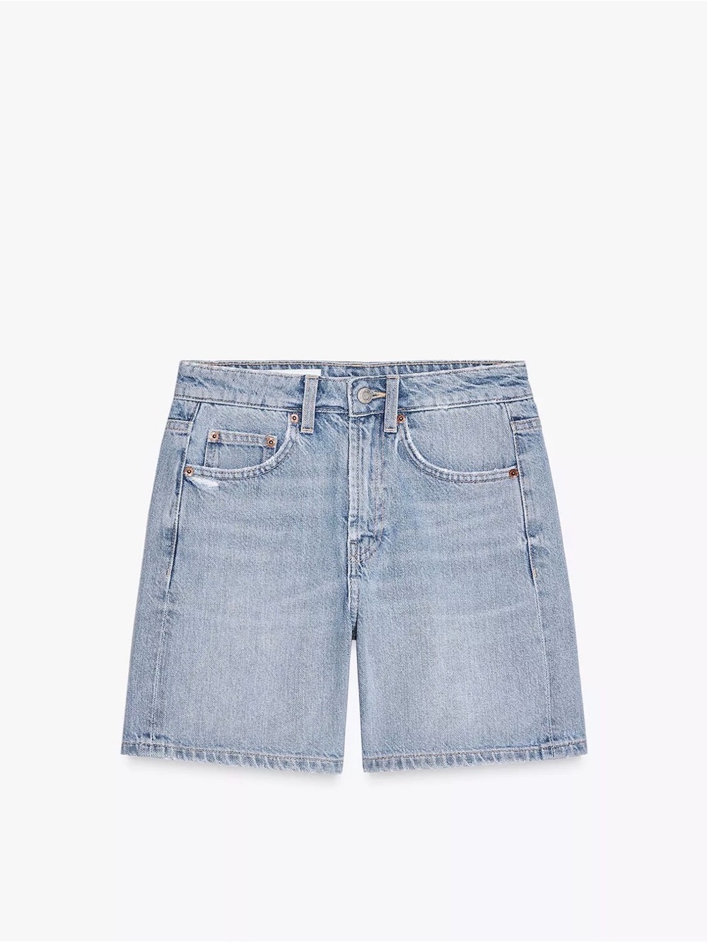 Zara Light Wash Denim Women’s mid wise Shorts